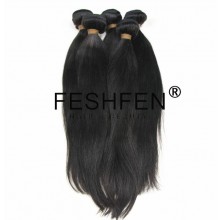 FESHFEN100%原生發真人發絲自然色發簾假發優質少女發順發可燙染