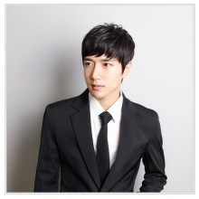 FESHFEN韓版男士假發100 %真發絲假發套定制禿頂時尚假發帥氣頭套