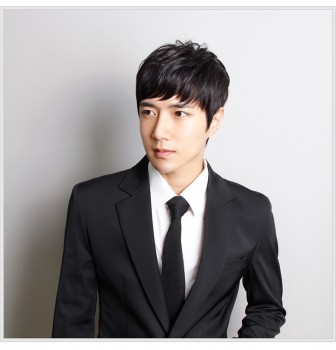 FESHFEN韓版男士假發100 %真發絲假發套定制禿頂時尚假發帥氣頭套