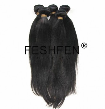 FESHFEN100%原生發真人發絲自然色發簾假發優質少女發順發可燙染