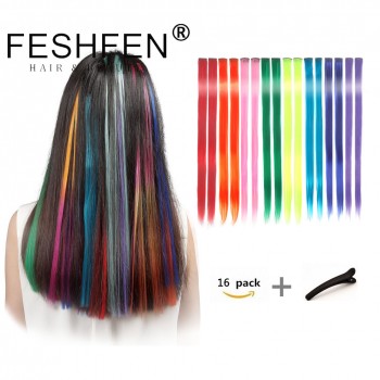 FESHFEN時(shí)尚可燙卷剪假發(fā)片彩色發(fā)片純色直發(fā)片一片式接發(fā)片