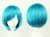 Short Straight Sexy Stylish Cosplay Party Hair Wigs (Blue) 