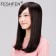 FESHFEN真發(fā)假發(fā)中長發(fā)梨花頭真人發(fā)絲時尚女士逼真機制手織頭套