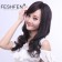 FESHFEN真發(fā)假發(fā)女時(shí)尚長(zhǎng)發(fā)長(zhǎng)卷發(fā)斜劉海手織透氣逼真梨花卷頭套